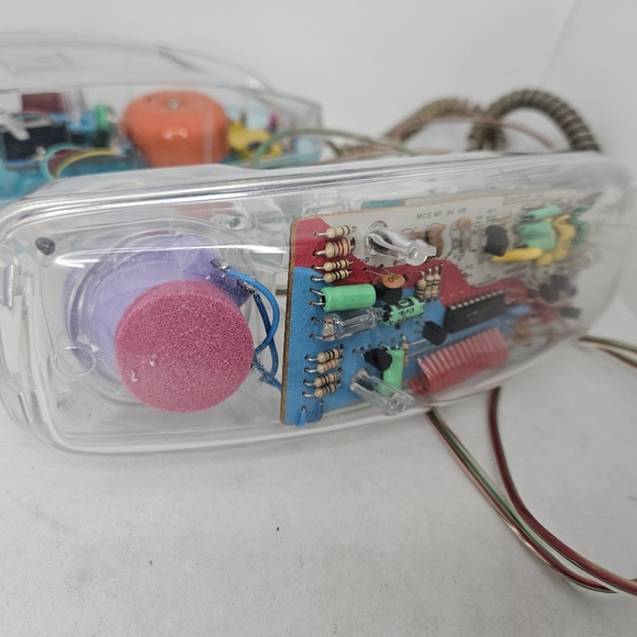 Vintage Unisonic 6900 1980's Clear See Through Push Button Phone Untested Broke? - Picture 7 of 12